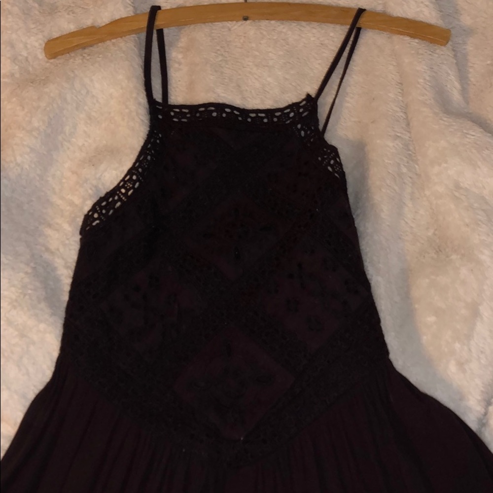 Burgundy High Neck AEO Tank Dress